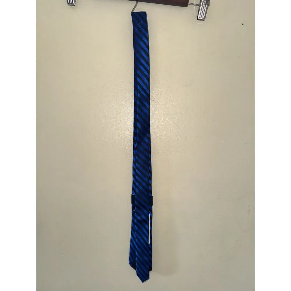 Nautica Boys Blue Navy Striped Necktie NWT Classic Prep Formal Wedding Dress Up